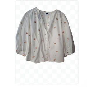 Old Navy XL Floral Button-Up Blouse